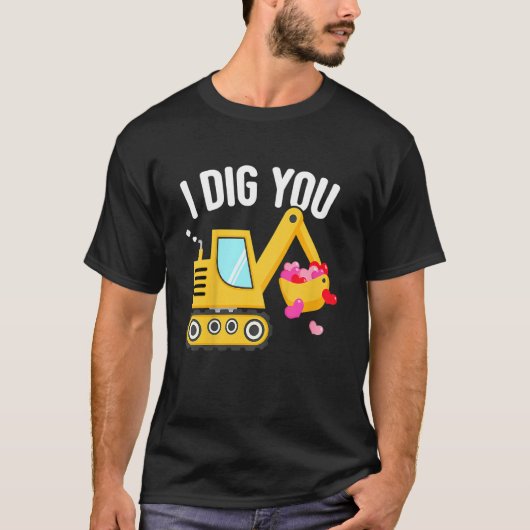Kids I Dig You Happy Valentines Day Love Heart Tod Tシャツ (正面)
