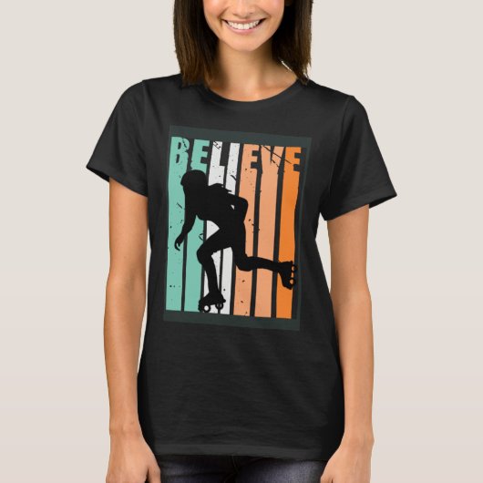 Kids I Love Roller Skating Team Believe Inline Ska Tシャツ (正面)