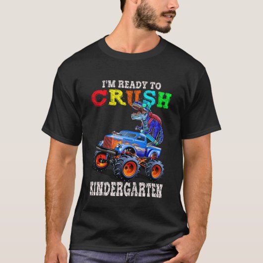 Kids I m Ready To Crush Kindergarten Monster Truck Tシャツ (正面)