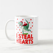 Kids I Steal Hearts Dinosaur Valentines Day For Ba コーヒーマグカップ (左)