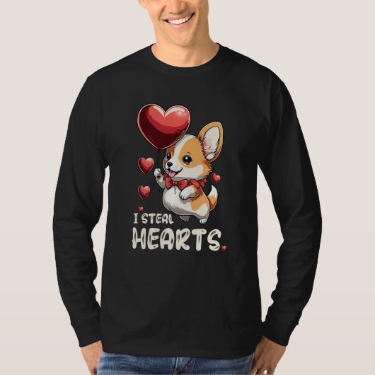 Kids I Steal Hearts Girls Boys Valentines Day Todd Tシャツ (正面)