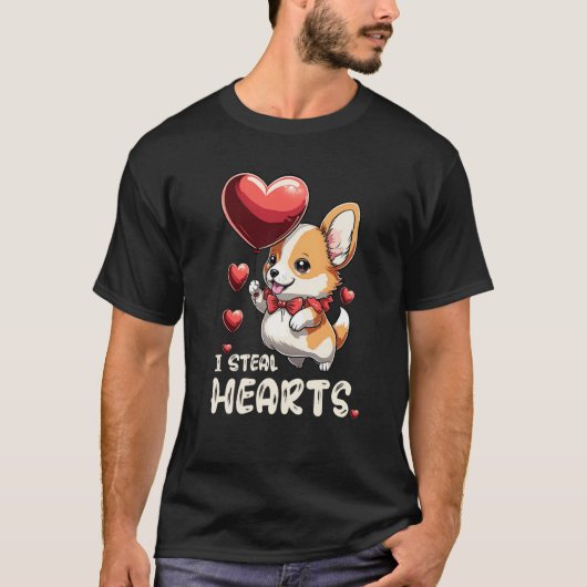 Kids I Steal Hearts Girls Boys Valentines Day Todd Tシャツ (正面)