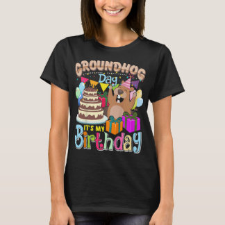 Kids I Was Born On Groundhog Day - Groundhog Birth Tシャツ