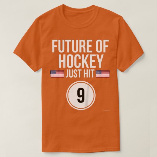 Kids Ice Hockey 9th Birthday 9 Year Old Birthday Tシャツ (デザイン正面)