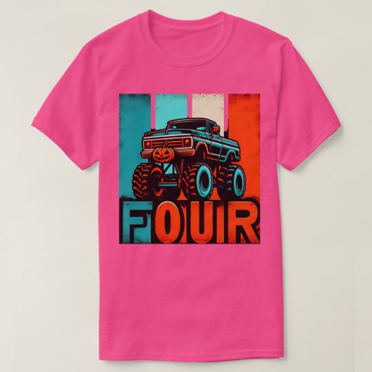 Kids Im 4これは私がモンスタ転がー・トラック4th Birの方法である Tシャツ (デザイン正面)