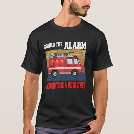 Kids Im going to be a big brother  Firetruck baby  Tシャツ (正面)