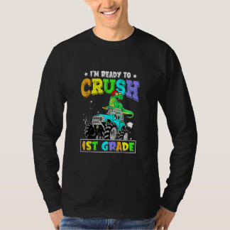 Kids I'm Ready To Crush 1st Grade Monster Truck Di Tシャツ