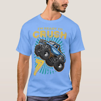 Kids I'm Ready To Crush 7 Monster Truck 7yr Old Bi Tシャツ