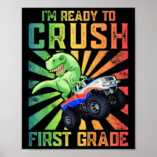 Kids I'm Ready To Crush First Grade Tee  ポスター (正面)