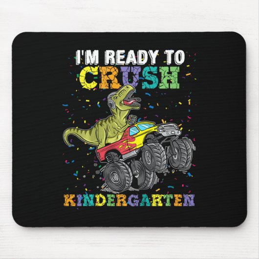 Kids I'm Ready To Crush Kindergarten Monster Truck マウスパッド (正面)