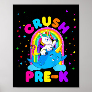 Kids I'm Ready To Crush Pre K Unicorn Ck To School ポスター