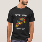 Kids I'm This Many Trains Old Boy 2nd Birthday Tra Tシャツ (正面)
