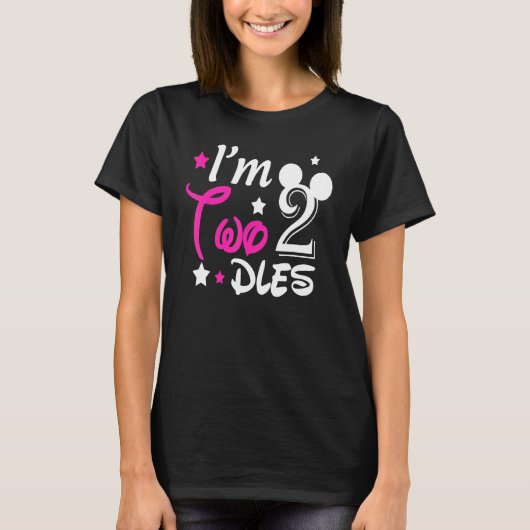 Kids I'm Twodles 2nd誕生日パーティー2nd誕生日 Tシャツ (正面)