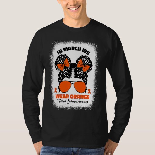Kids In March We Wear Orange Ms Multiple Sclerosis Tシャツ (正面)