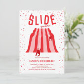 Kids Indoor Playground Red Birthday Party 招待状 (スタンド正面)