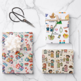Kids Islamic Gift Wrap – Colourful Eid & Ramadan ラッピングペーパーシート