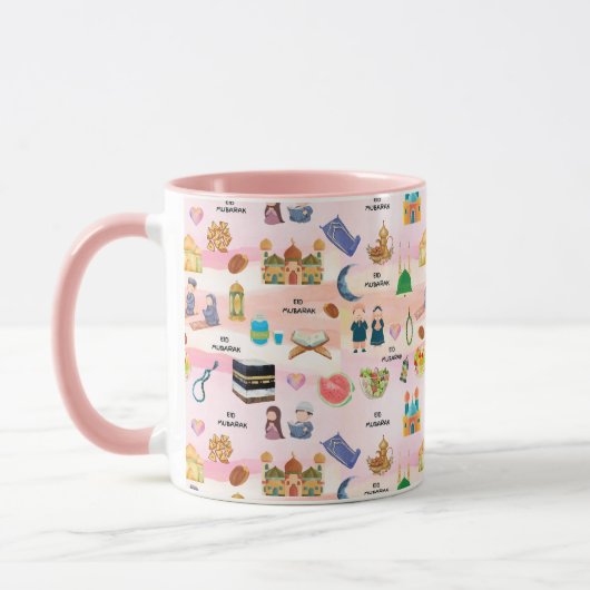 Kids Islamic Mug – Colourful Eid & Ramadan マグカップ (左)