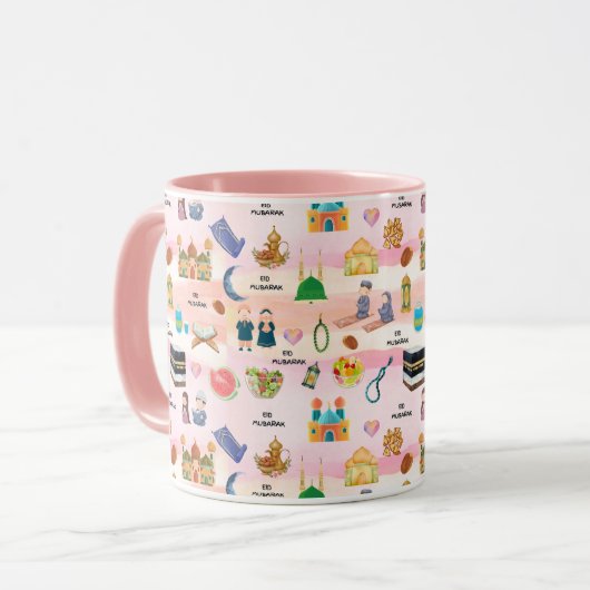 Kids Islamic Mug – Colourful Eid & Ramadan マグカップ (正面左)