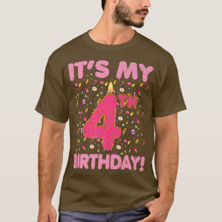 Kids It`s my 4th Birthday Candy Bonbons 4 Years ol Tシャツ