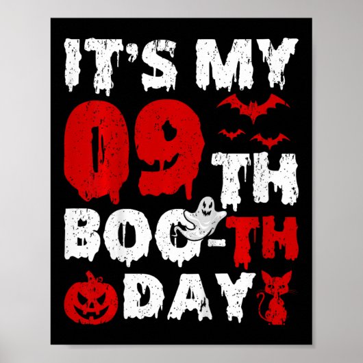 Kids It’s My 9th Boo-th Day Scary 9th Birthday Hal ポスター (正面)