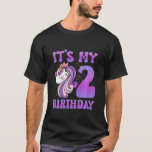 Kids It's My 2nd Birthday Unicorn誕生日Girls Tシャツ<br><div class="desc">子供たち私の2歳の誕生日ユニコーン誕生日の女の子。</div>