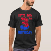 Kids It's My 3rd Birthday Spider Theme Party 3 Yea Tシャツ (正面)