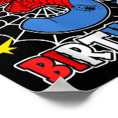 Kids Its My 3rd Birthday Spider Theme Party 3 Year ポスター (角)