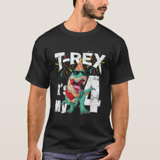 Kids It's My 4Th Birthday Dinosaur T Rex Party 4 Y Tシャツ