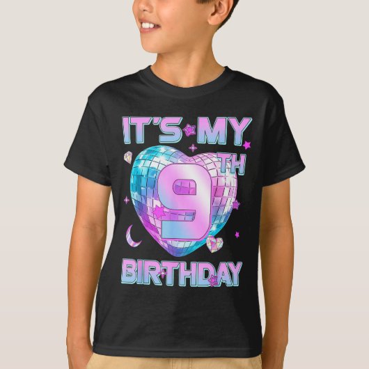 Kids It's My 9th Birthday Girl 9 Year Old Kp Bday  Tシャツ (正面)