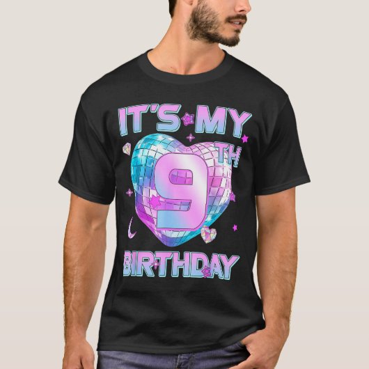 Kids It's My 9th Birthday Girl 9 Year Old Kp Bday Tシャツ (正面)