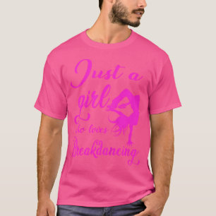 Kids Just a Girl Loves BreakdanceヒップホップDanc Tシャツ