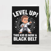 Kids Karate Uniform Black Belt Award T Shirt Desig カード (正面)