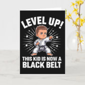 Kids Karate Uniform Black Belt Award T Shirt Desig カード (黄色い花)