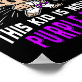 Kids Karate Uniform Purple Belt Award T Shirt Gift ポスター (角)