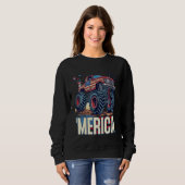 Kids Kid Monster Truck Merica Patriotic American F スウェットシャツ (正面フル)