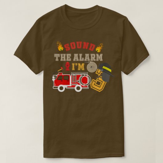 Kids Kids Fire Truck 3 Year Old Firefighter 3rd Bi Tシャツ (デザイン正面)