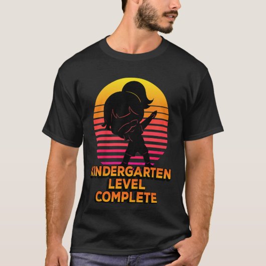 Kids Kindergarten Level Complete Silhouette Dabbin Tシャツ (正面)