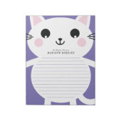 Kids Kitty Cat Cute Personal Stationary Notepad ノートパッド (回転)