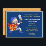 Kids Knight In Armor Birthday Party招待 招待状<br><div class="desc">可愛い小さな騎士は鎧を着て、スタイルで男の子の誕生日パーティーを発表する準備ができている。これらのおもしろいを送信モダン、子供の誕生日招待状の色のフル。パーティー詳細を簡単テンプレートで追加。ご注文の前に招待状の状態を確認する。</div>