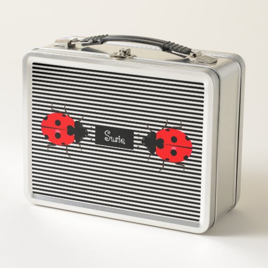 Kid's Ladybugs Lanch Boxes弁当箱 メタルランチボックス (正面)