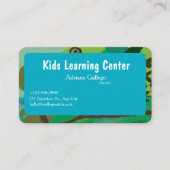 kids leaning center  Business card (editable) 名刺 (正面)