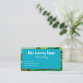 kids leaning center  Business card (editable) 名刺 (スタンド正面)