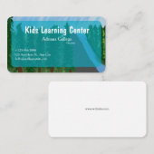 kids leaning center Business card (editable) 名刺 (正面/裏面)