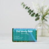 kids leaning center Business card (editable) 名刺 (スタンド正面)