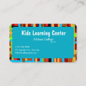kids leaning center  Business card (editable) 名刺 (正面)