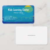 kids leaning center Business card (editable) 名刺 (正面/裏面)
