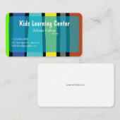 kids leaning center Business card (editable) 名刺 (正面/裏面)