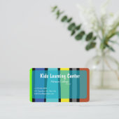 kids leaning center Business card (editable) 名刺 (スタンド正面)