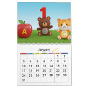 Kids Learning Calendar – ABC & 123 Educational カレンダー (1月 2027)