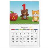 Kids Learning Calendar – ABC & 123 Educational カレンダー (1月 2026)
